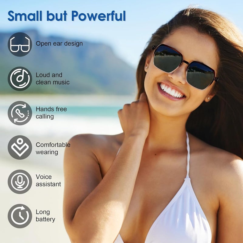 LVTEL Smart Glasses, BluetoothSunglasses Photochromic Lenses & Blue Light Blocking-Wireless Eyewear for Calls, Music Voice Assistant-Lightweight Frame for Work Indoor, Outdoor - Image 4